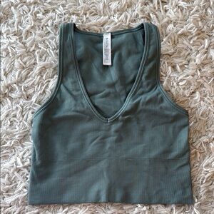 Athleta Green/Blue Aurora Crop Tank Top
